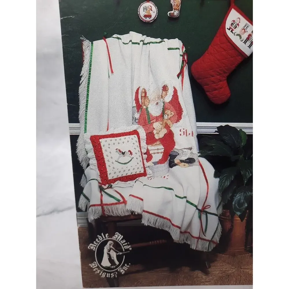 Needle Maid Designs Cross Stitch Leaflet Sleeping Santa and Special Friends